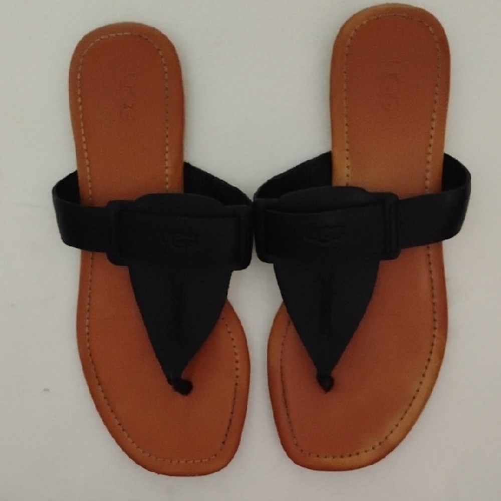 Black Leather Women's Sandals